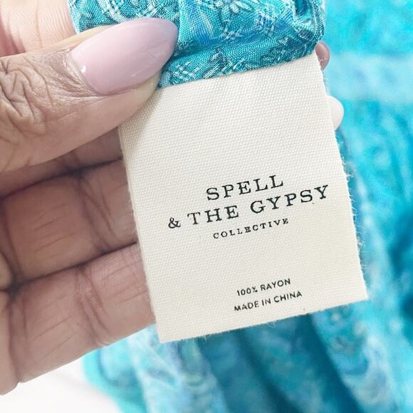 Spell & the Gypsy Women's Collective Jewel Soiree Dress in Emerald Size XL - Picture 6 of 7